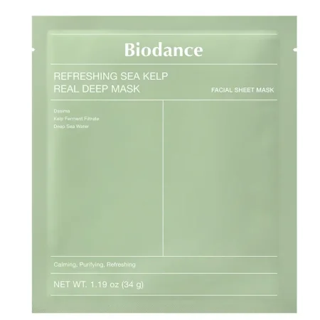 قناع ورقي للوجه Biodance – Refreshing Sea Kelp Real Deep Mask