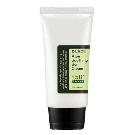 OUHOE كريم الحماية من الشمس بالألوفيرا المهدّئ SPF50+