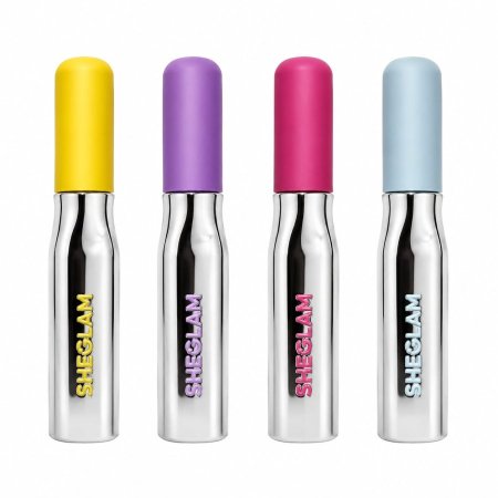 مجموعة ماسكارا SHEGLAM Lashlighter تأتي في عبوات معدنية عاكسة بتصاميم ملونة.