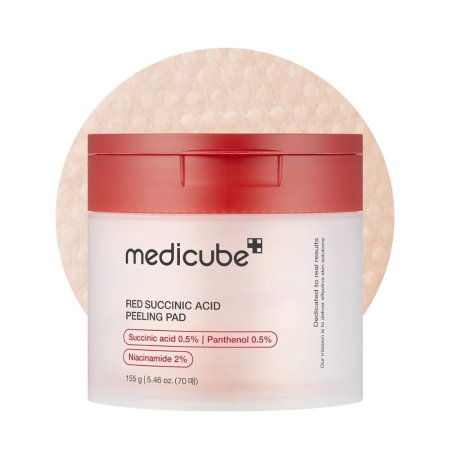 وسادات التقشير بحمض السكسينيك الأحمر – Medicube