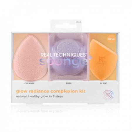 مجموعة ريل تكنيكس سبونج+ لإشراقة البشرة (Real Techniques Sponge+ Glow Radiance Complexion Kit)