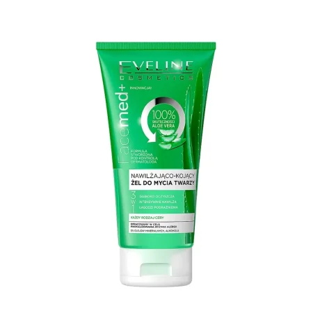 جل تنظيف الوجه المرطب والمهدئ بالألوفيرا – Eveline Facemed+ Moisturizing & Soothing Face Wash Gel 3 in 1