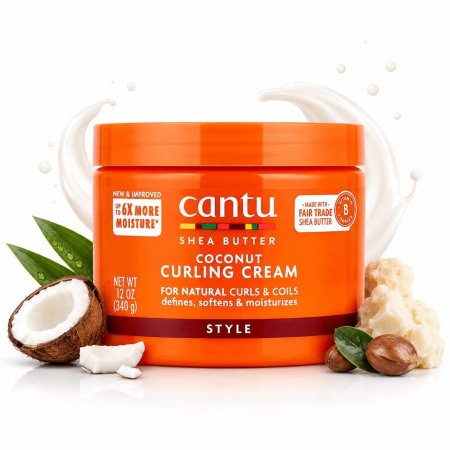 كريم كانتو بجوز الهند لتحديد تموجات الشعر (Cantu Shea Butter Coconut Curling Cream)
