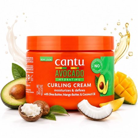 كريم كانتو بالأفوكادو لتحديد تموجات الشعر (Cantu Avocado Hydrating Curling Cream)