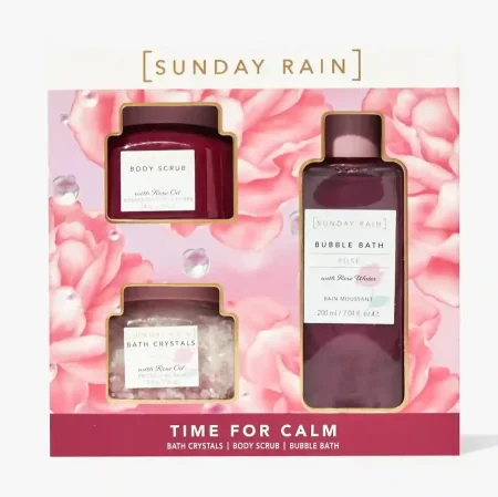 مجموعة Sunday Rain Time for Calm – الورد (3 قطع)