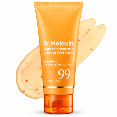 كريم دكتور ميلاكسين للجسم بحمض الكوجيك والكركم – Dr. Melaxin Kojic Acid Turmeric Capsule Body Cream 99+