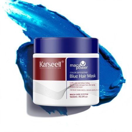 ماسك كارسيل الأزرق لتجديد لون الشعر Karseell Maca Power Color Depositing Blue Hair Mask