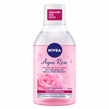 ماء ميسيلار نيفيا أكوا روز ثنائي الطور بماء الورد العضوي لإزالة المكياج NIVEA Aqua Rose Dual-Phase Micellar Makeup Remover