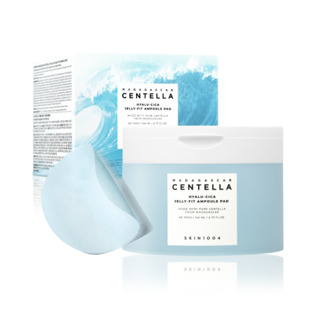 سكين 1004 باد هيالو سيكا المرطب – SKIN1004 Hyalu-Cica Jelly-Fit Ampoule Pad