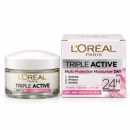 لوريال باريس تريبل أكتيف كريم نهاري للبشرة الجافة والحساسة L’Oréal Paris Triple Active Day Moisturiser Dry & Sensitive Skin