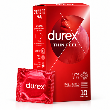 ديوركس ثين فيل واقي ذكري رفيع – 10 قطع Durex Thin Feel Condoms – 10 Pack