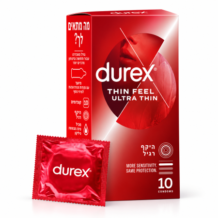 ديوركس ثين فيل ألترا ثين واقي ذكري فائق الرقة – 10 قطع Durex Thin Feel Ultra Thin Condoms – 10 Pack