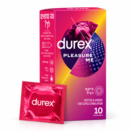 ديوركس بليجر مي واقي ذكري محفز – 10 قطع Durex Pleasure Me Condoms – 10 Pack