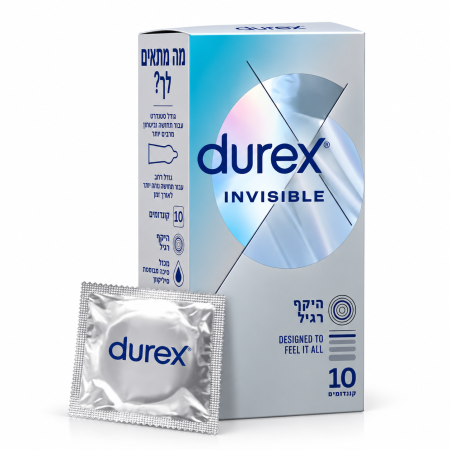 ديوركس إنفيزيبل واقي ذكري فائق الرقة – 10 قطع Durex Invisible Condoms – 10 Pack