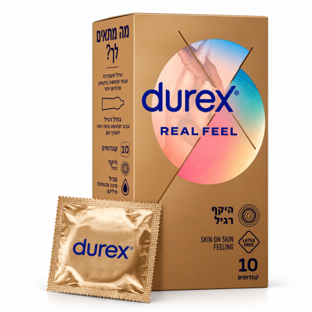 ديوركس ريل فيل واقي ذكري خالٍ من اللاتكس – 10 قطع Durex Real Feel Latex Free Condoms – 10 Pack