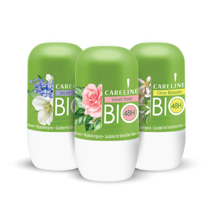 كيرلاين بيو مزيل عرق رول أون – 3 روائح Careline Bio Roll-On Deodorant – 3 Scents