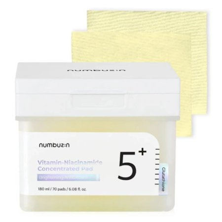 نامبوزين رقم 5+ تونر باد مركز بالفيتامينات والنياسيناميد – 70 قطعة numbuzin No.5+ Vitamin-Niacinamide Concentrated Pad – 70 Pads