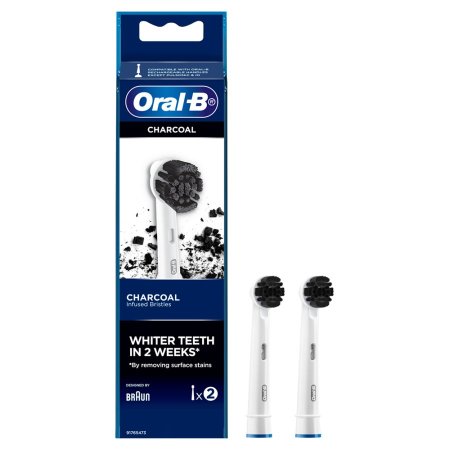 رؤوس فرشاة أسنان أورال بي بالفحم Charcoal – عدد 2 Oral-B Charcoal Replacement Brush Heads – 2 Pack