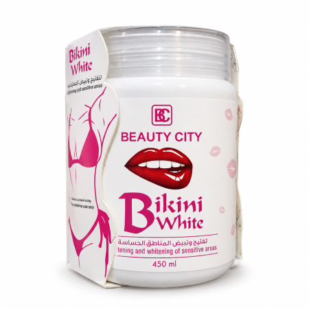كريم بيكيني وايت لتفتيح وترطيب المناطق الحساسة من بيوتي سيتي – 450 مل Beauty City Bikini White Lightening & Moisturizing Cream – 450ml