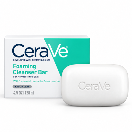 صابونة سيرافي الرغوية لتنظيف البشرة العادية إلى الدهنية 128غ – CeraVe Foaming Cleanser Bar