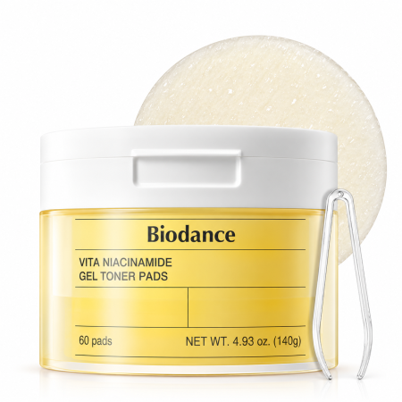 بيودانس فيتا نياسيناميد جل تونر بادز – Biodance Vita Niacinamide Gel Toner Pads 60 Pads