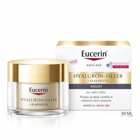 يوسرين هيالورون فيلر + إيلاستيستي كريم ليلي – Eucerin Hyaluron-Filler + Elasticity Night – 50 ml