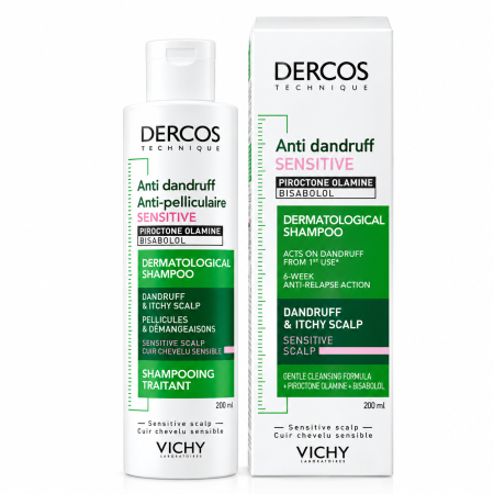 فيشي ديركوس شامبو مضاد للقشرة لفروة الرأس الحساسة – Vichy Dercos Anti-Dandruff Sensitive Dermatological Shampoo – 200 ml <br> <span class='text-color-warm'>سيتوفر قريباً</span>