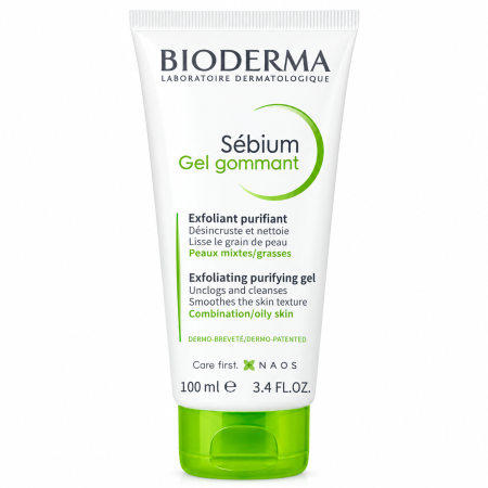 بيوديرما سيبيوم جل جومان مقشر ومنقٍ للبشرة المختلطة والدهنية – Bioderma Sébium Gel Gommant – 100 ml <br> <span class='text-color-warm'>سيتوفر قريباً</span>